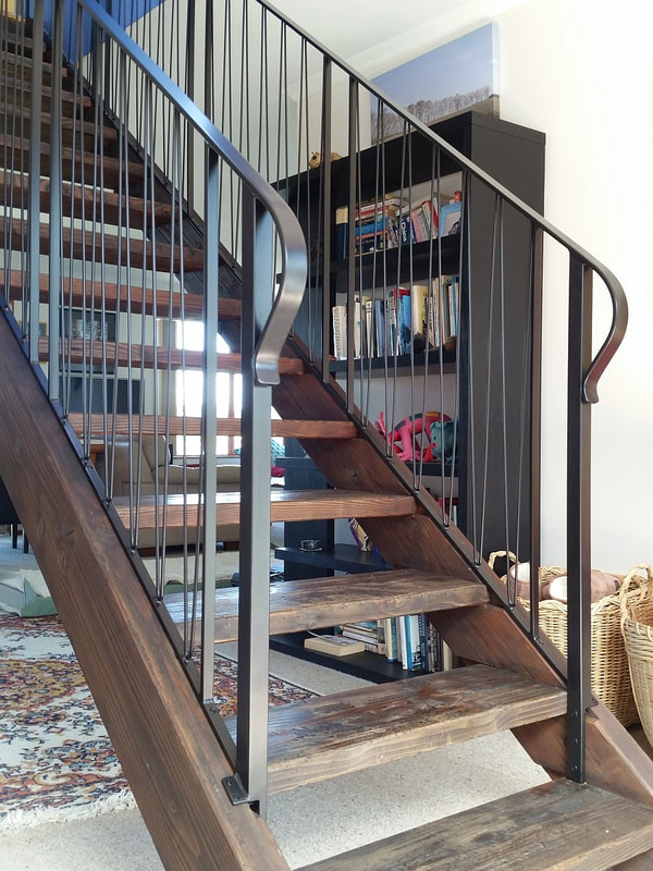 Custom metal and wrought iron handrails, stairways and balustrades by Adam Styles Creative Metal, Nelson, NZ 