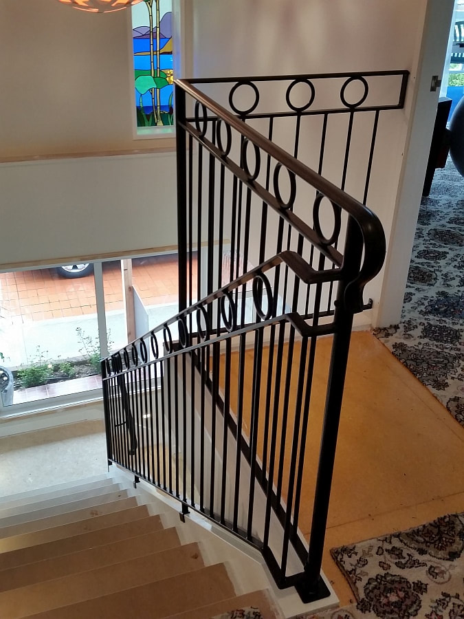 Custom metal and wrought iron handrails, stairways and balustrades by Adam Styles Creative Metal, Nelson, NZ 