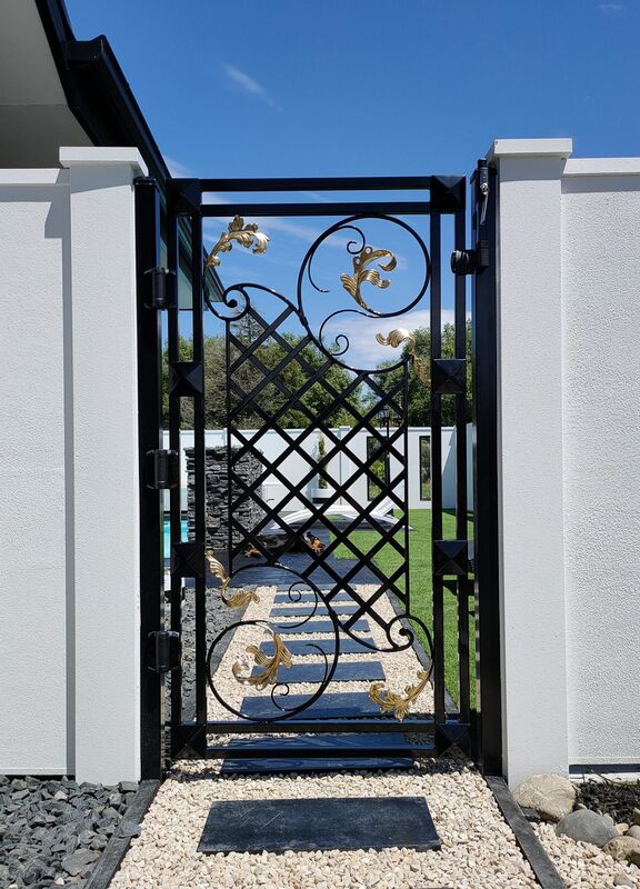Custom Metal Wrought Iron Gates And Fencing Adam Styles Creative Nelson New Zealand - Decorative Gate Design